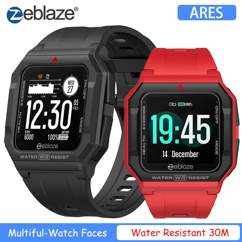 

Zeblaze Ares Retro Design Smart Watch Heart Rate Blood Pressure 30M Waterproof Smartwatch For Men Women 13 Sports Modes Weather