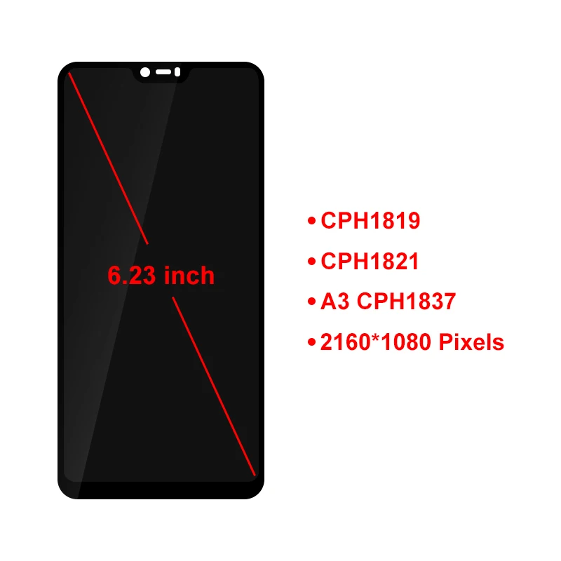 6 23 &quotоригинал для OPPO F7 LCD сенсорный экран дигитайзер CPH1819 дисплей запасные части