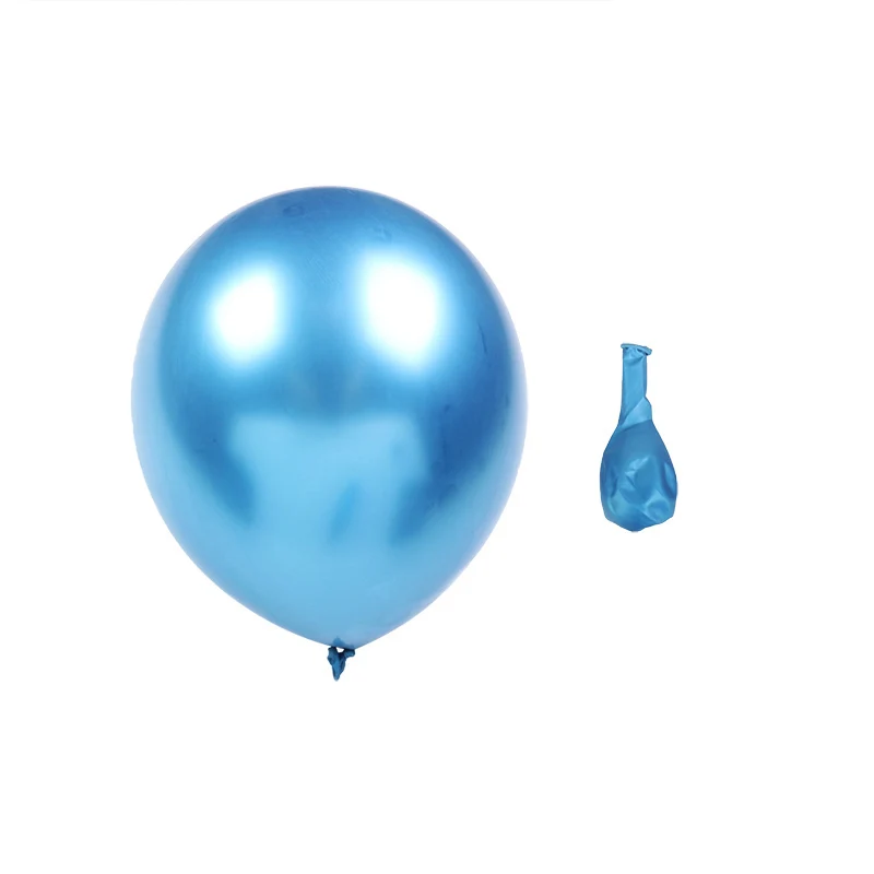 Blue WEIGAO металлические хромированные латексные шары толстые металлические шары Свадебные шары с днем рождения воздушные шары подарки День Святого Валентина воздушные шары - Цвет: Blue