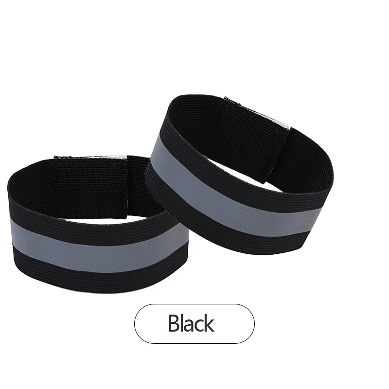 2PCS Reflective Safety Belt Adjustable Wrist Leg Ankle Shoulder Warning Bracelet Wristband Night Running Armband | Безопасность и