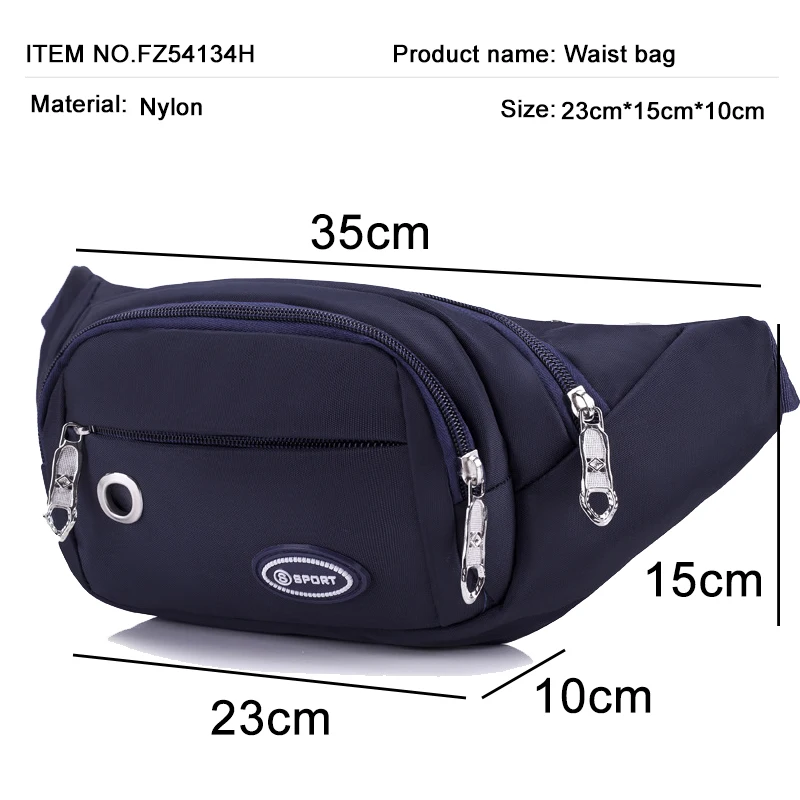 Нейлоновая Женская водонепроницаемая поясная сумка новинка 2021 Мужская