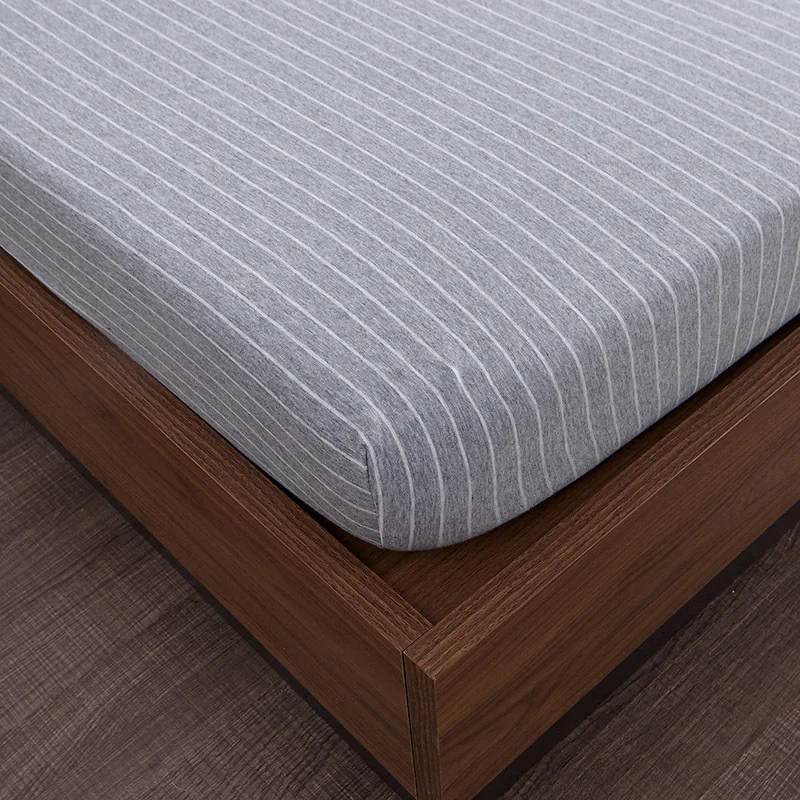 100% хлопок трикотажный матрас защитный с принтом покрывало для кровати простыня