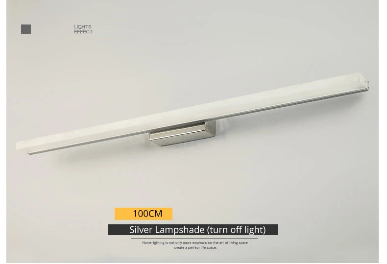 Светодиодная зеркальная лампа светильник из нержавеющей стали AC85-265V современный настенный светильник для ванной светильник s 40 см, 60 см/80 см 100 см 120 см настенное бра apliques