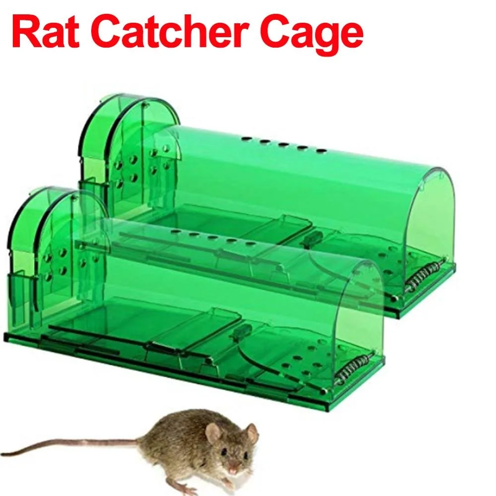 2X Пластик Мышь ловушка многоразовые для крыс клетка грызунов вредителями