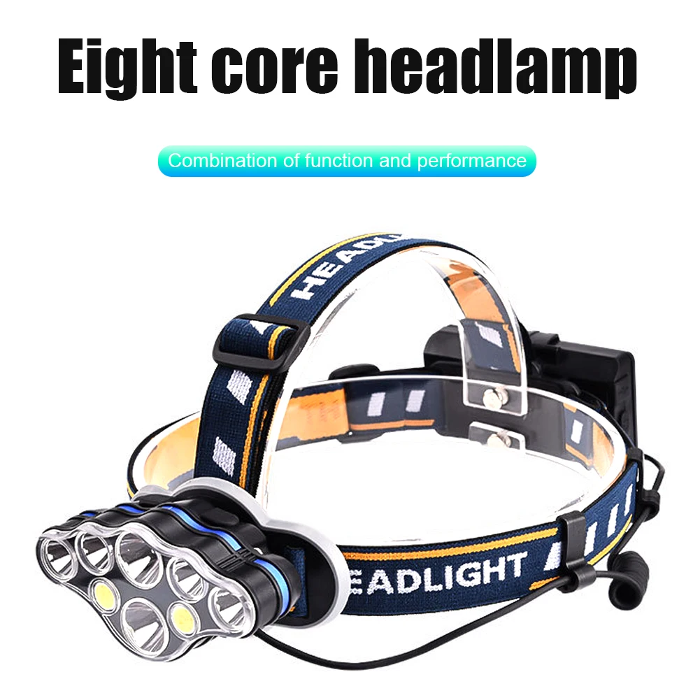 

T6 + XPE + COB 8 светодиодный головной светильник фары Водонепроницаемый USB Перезаряжаемые езды на велосипеде на открытом воздухе Альпинизм Пеши...