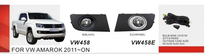 

Qirun fog lamp assembly lights+covers+wires+switch for Volkswagen Amarok 2011~ON