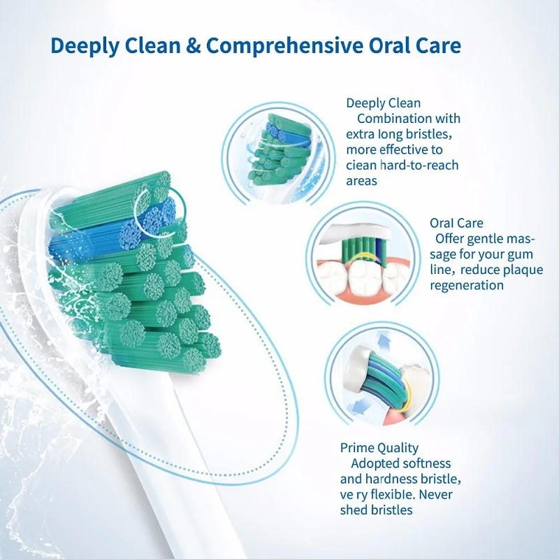 20 шт HX6024 сменные насадки для электрической зубной щетки Philips Sonicare