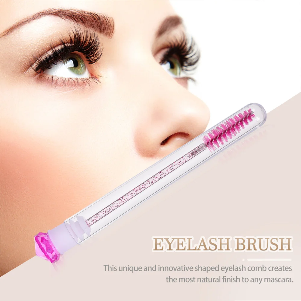 

8pcs DIY Lash Wand Tubes Set Mascara Wand Eyelash Brushes Empty Diamond Tubes