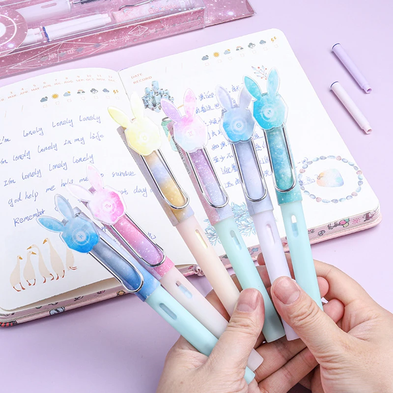 Перьевая ручка с чернильным картриджем набор из 12 созвездий EF перо коррекция