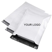 50pcs print courier bags white self seal adhesive storage bag plastic poly envelope mailer postal mailing bags customizing logo