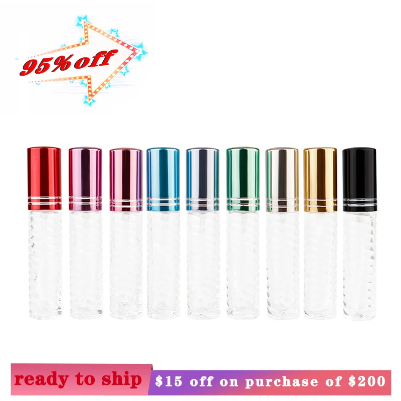 

Стеклянный флакон для духов со спиральными бусинами, 3,5 мл