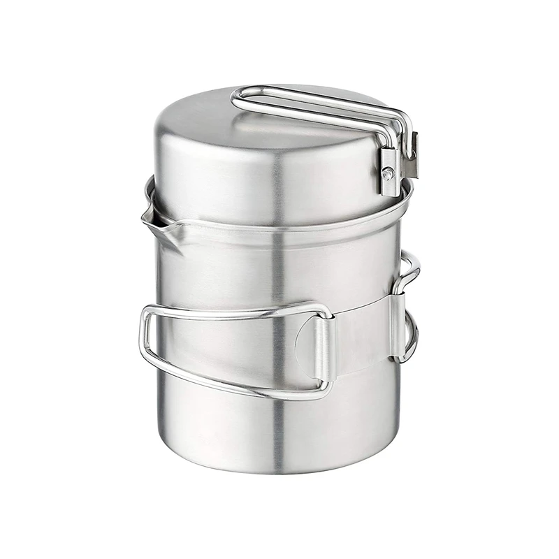 304 набор посуды из нержавеющей стали для кемпинга полный легкий походный