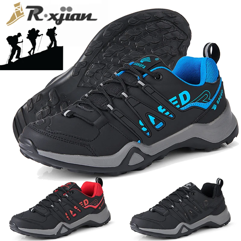 

Высококачественная Мужская походная обувь подходит для всех сезонов на открытом воздухе мужские спортивные походные горные ботинки дышащ...