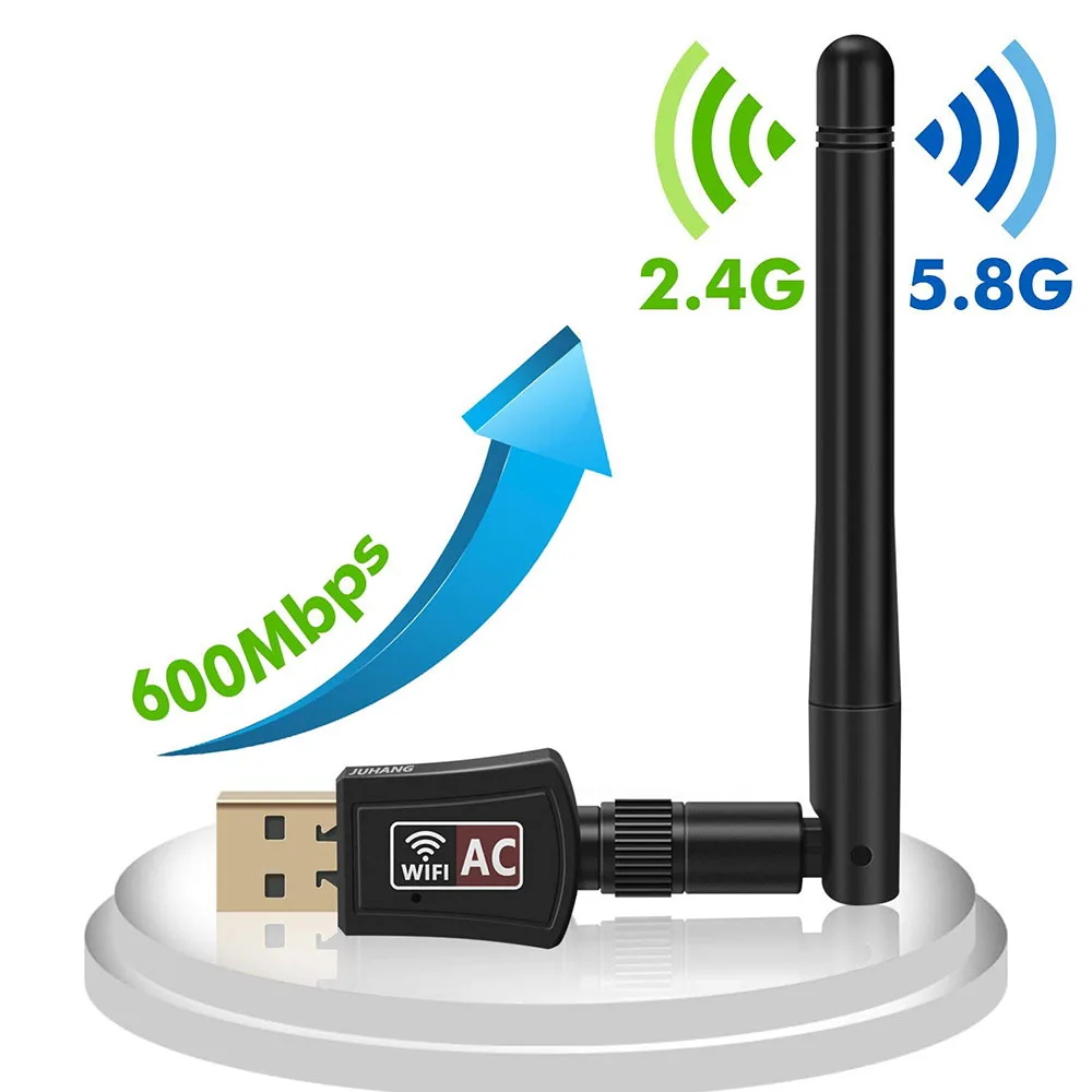 Сетевой адаптер AC600M с Wi-Fi и USB Беспроводной двухдиапазонный антенной подходит для
