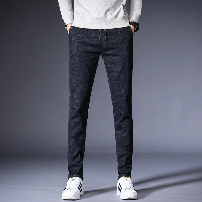 Весенние джинсы для мужчин 2020 узкие джинсовые брюки карандаш Классические