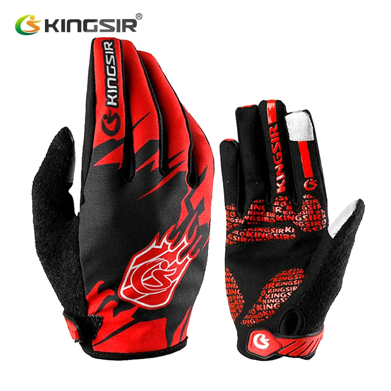 Зимние флисовые велосипедные перчатки KINGSIR для мужчин и женщин теплые горного