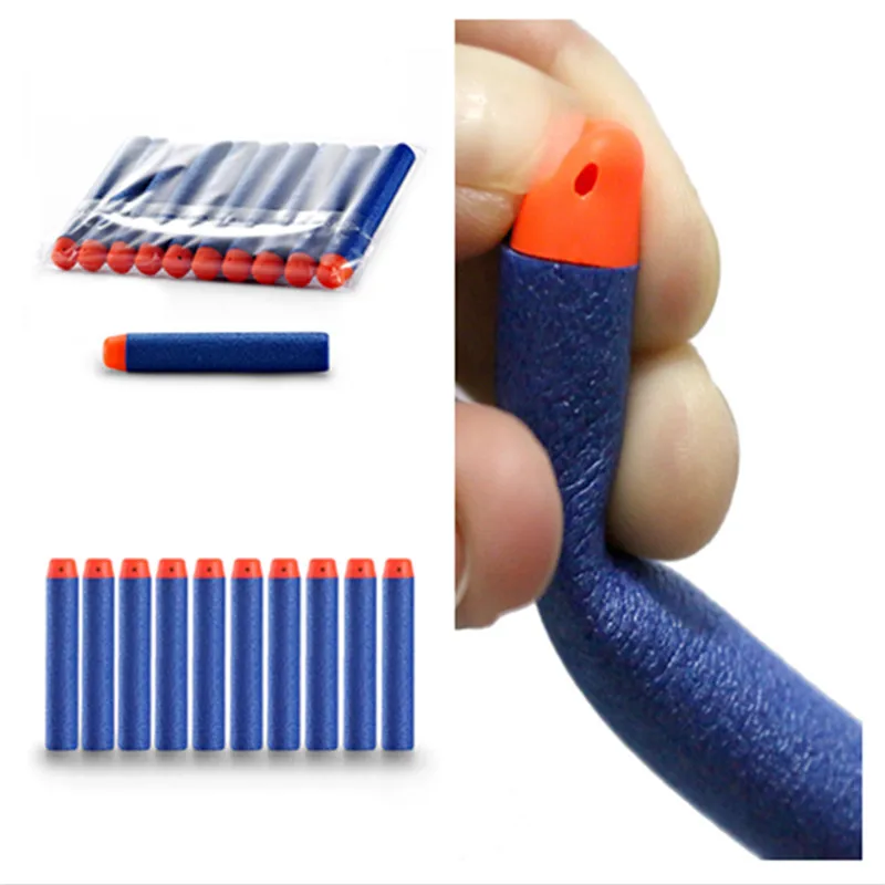 

10Pcs For Gun Toy Elite Rampage Retaliator Series Blasters Refill Clip Darts Toy Gun Soft Bullet High Quality