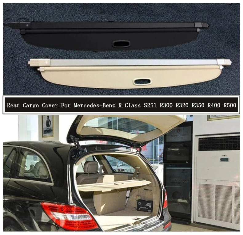 

Задняя крышка груза для Mercedes-Benz R Class S251 R300 R320 R350 R400 R500 перегородка занавес экран тент багажник защитный щит