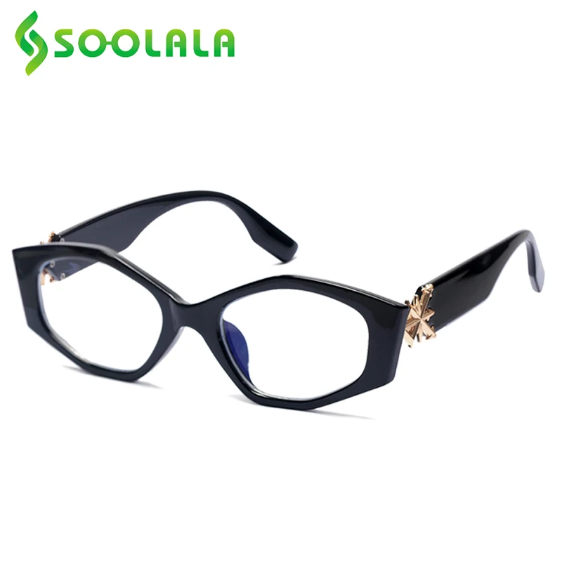 

SOOLALA Anti Blue Light Reading Glasses Women Full Frame Presbyopic Glasses Reader Magnifying Farsighted Eyeglasses 0.5 1.0 2.0