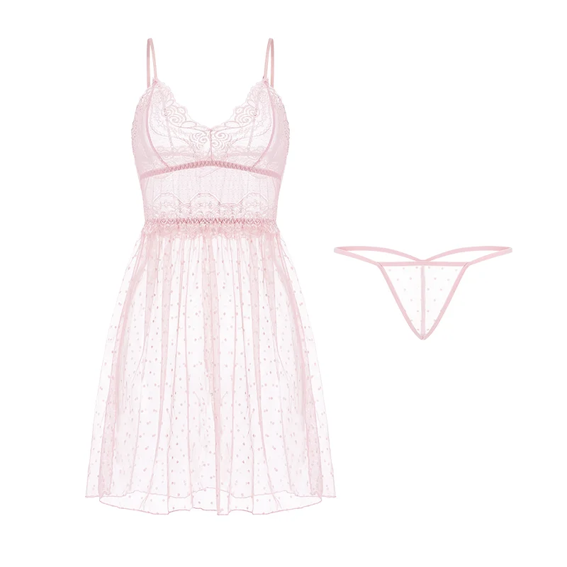 

Sexy Lingerie Pyjamas Women's PolkaDot Vsling Suit Clothing Sleepwear Bielizna Pizama Damska Erotyczna Shorts Bedroom Set Erotic