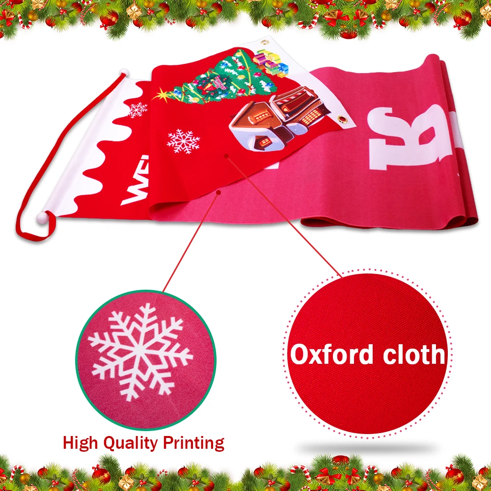 

A- Merry Christmas Porch Sign Decorative Door Banner Christmas Letter Porch Decorations for Home Hanging Xmas Ornamen