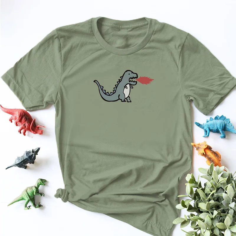 Размера плюс футболка S-5XL Новый Прекрасный дракон с буквенным принтом Футболка