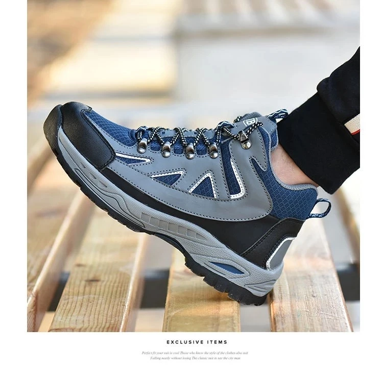 Dropshipping Big Size Night work Reflection Anti-smashing Anti-pirecing Lightweight Breathable Mesh Steel Toe Men Safety Shoes