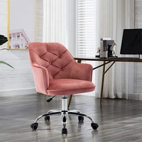velvet accent chair living room swivel shell chairs velvet office desk modern tufted vanity chair with wheel for bedroom usstock