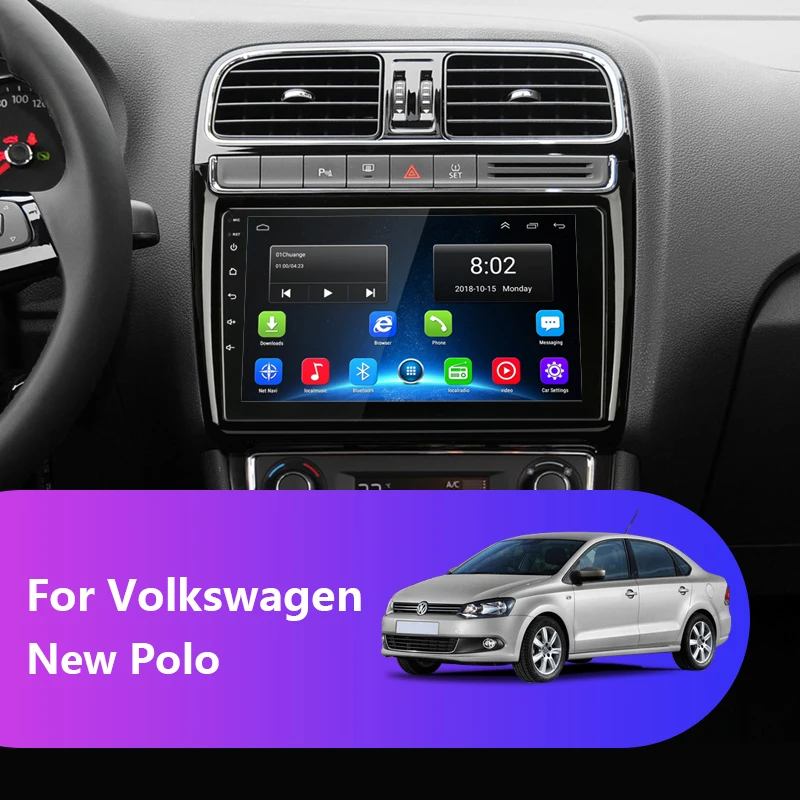 Vtopek " автомобильный радиоприемник для Volkswagen Polo 2008- gps навигация VW POLO sedan видео плеер 4G wifi Android fm-передатчик