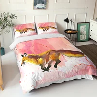 winter duvet cover lifelike fox pattern double bedspread with pillowcases with single king queen size