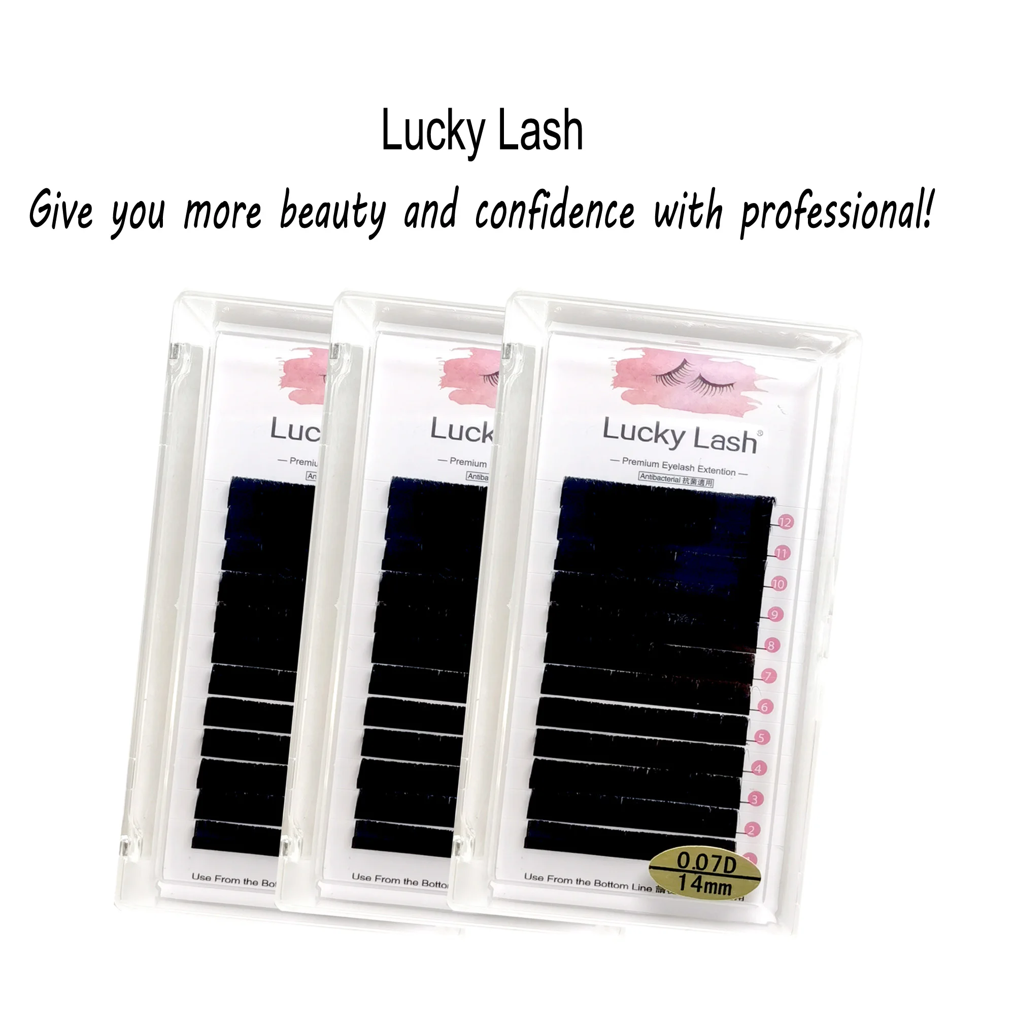 Lucky Lash 10 шт. оптовая продажа простое увеличение объема ресниц C/D наращивание