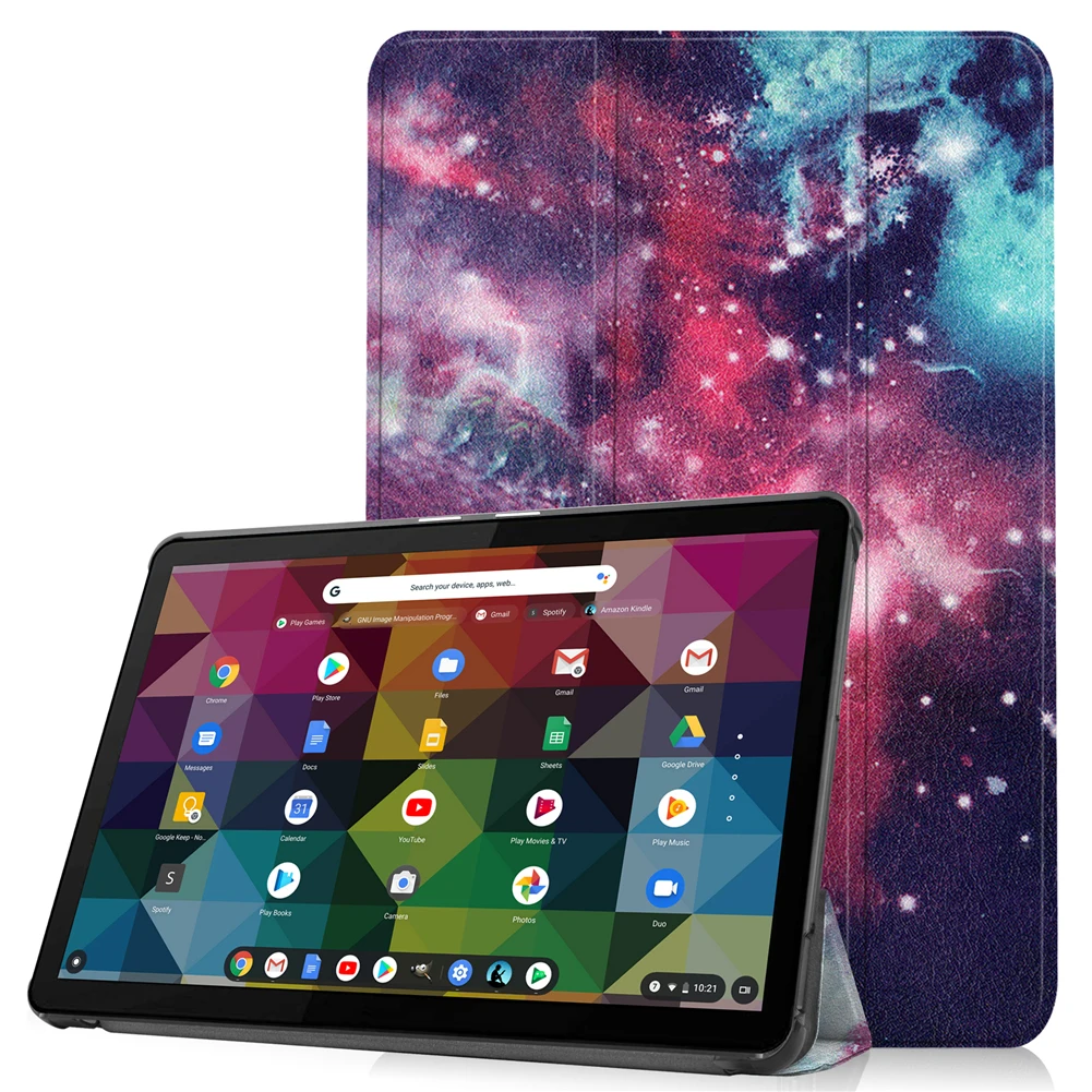 Для Lenovo chromebook duet чехол Funda Smart Auto Sleep/Wake чехол-портмоне с откидной крышкой Folio для