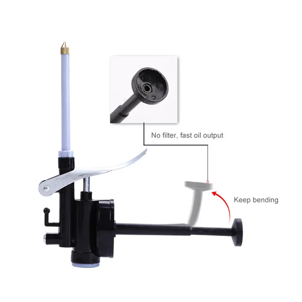 New Grease Gun Oil Pump 250ml Can Plastic Transparent Hose High Pressure Oiler Mini Injector |