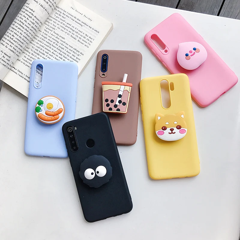 3d silicone cartoon phone holder case for huawei p40 pro p30 p20 lite pro p50 p8 p9 p10 lite plus 2017 2016 cute stand covers free global shipping