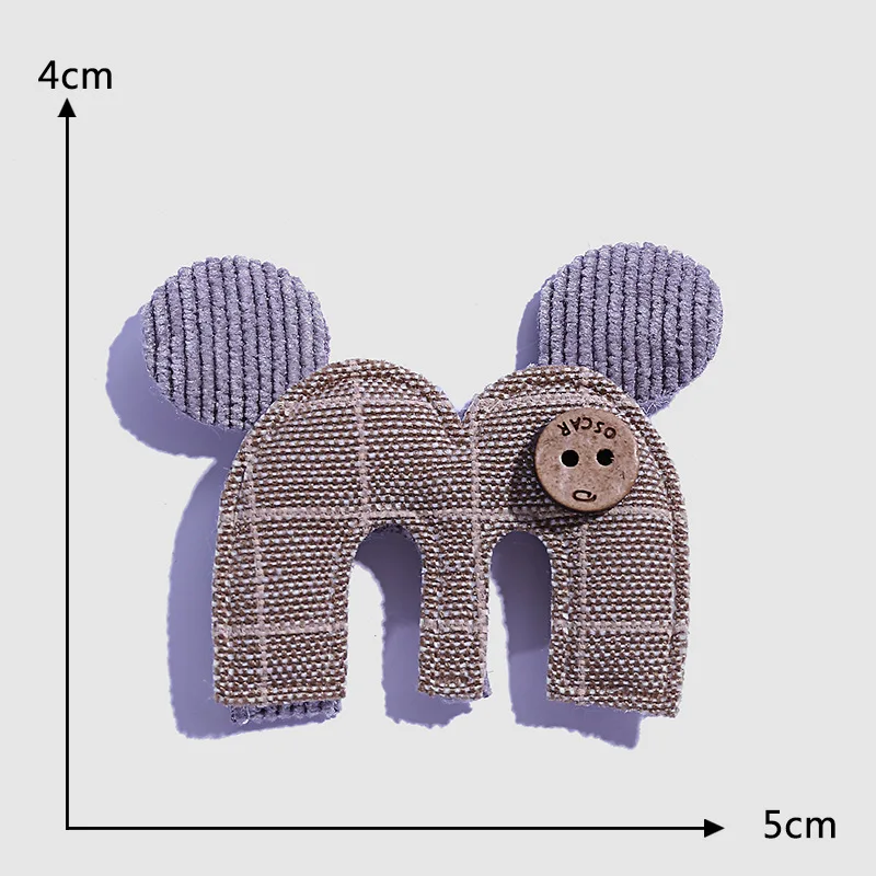 

10Pcs/lot Plush Fabric Padded Appliques cartoon Rabbit Head Patch for Clothing Craft Sticker DIY Hair Ornament DIY Supplies