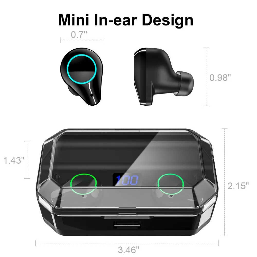 T9 TWS беспроводные Bluetooth наушники X6 9D стерео наушники гарнитура IPX7 водонепроницаемый 7000 мАч светодиодный внешний Смарт-аккумулятор держатель телефона
