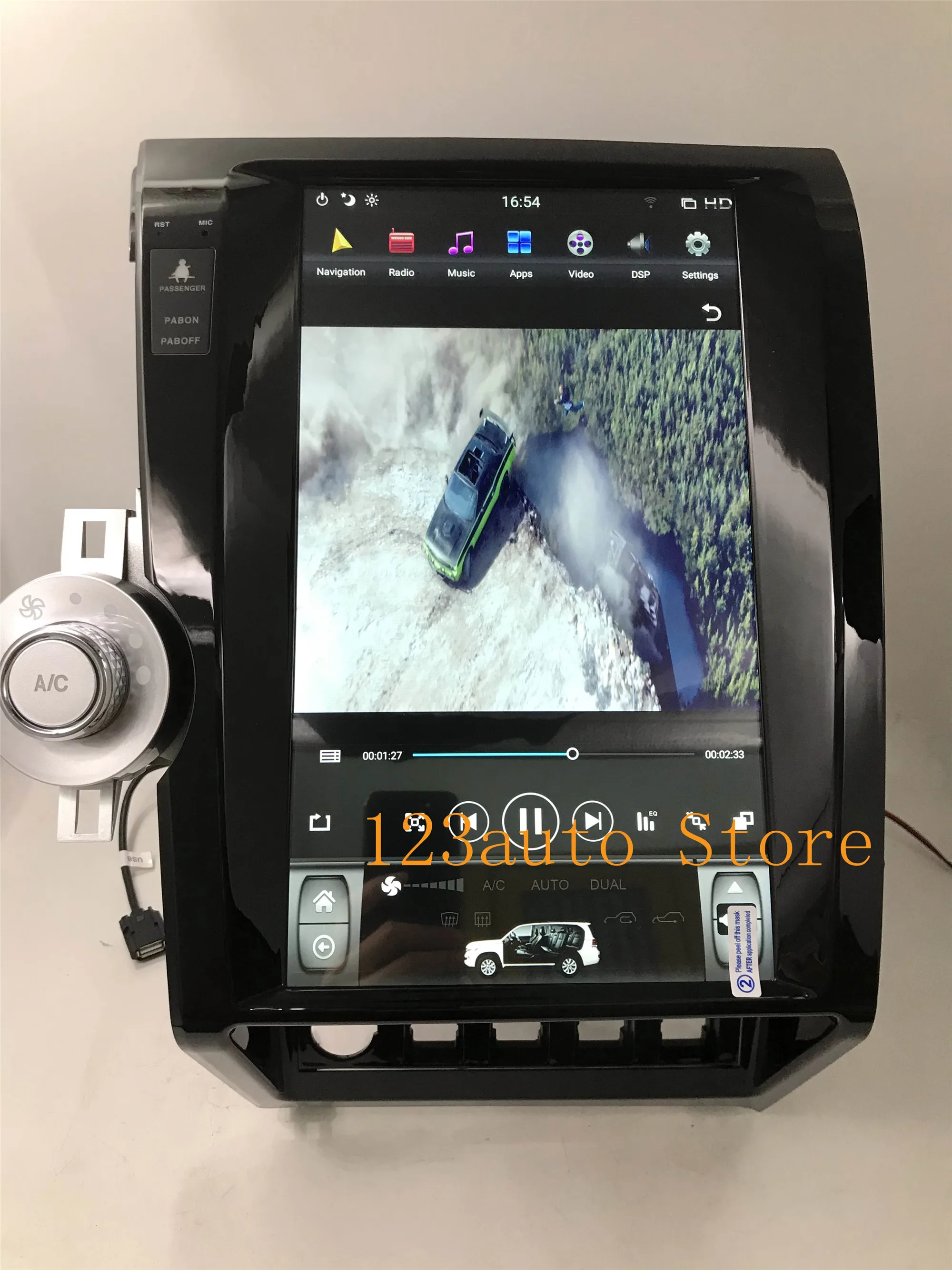 Вертикальный автомобильный DVD проигрыватель Tesla Style Android 13 6 с GPS навигацией для Toyota