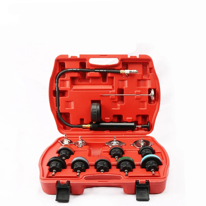 14 Pcs Car Water Tank Leak Detector Auto Cooling System Radiator Pressure Tester Car Repair Tools