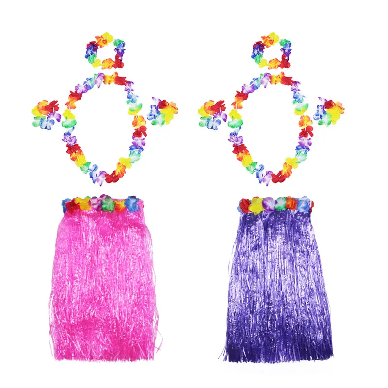 60 см Пластиковые волокна гавайский танец хула танцевальное шоу гирлянда одежда