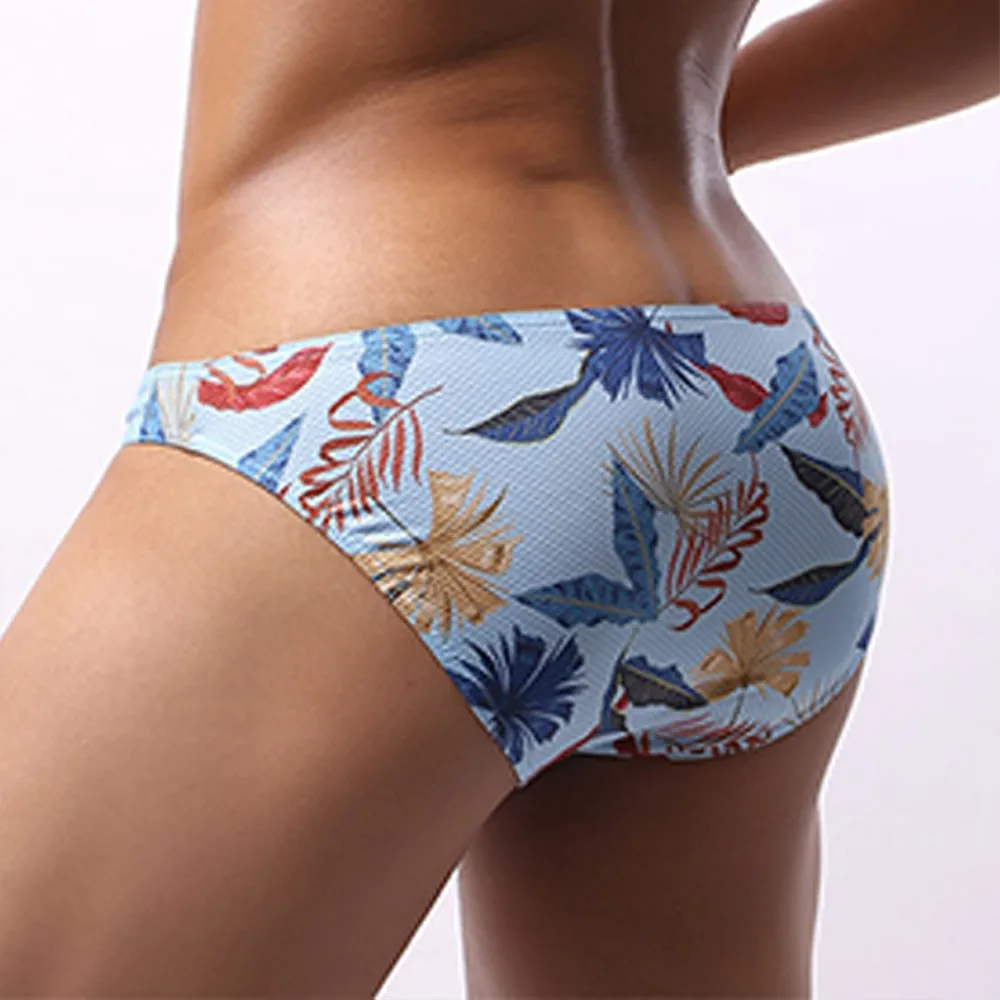 

Men Breathable Mesh Print Thongs Underwear Brief Bulge Pouch G-string Underpants