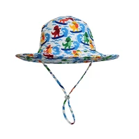 sun hat panama boy summer bucket hat beach white dinosaur wide brim with string holiday outdoor accessory for baby toddlers