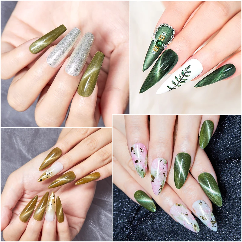 

Mtssii 6ml 30pcs Nail Polish Magnet Cat Eye Set Semi Permanant Soak Off UV Gel Laser Glitter Galaxy Cat Eye Nail Gel Polish