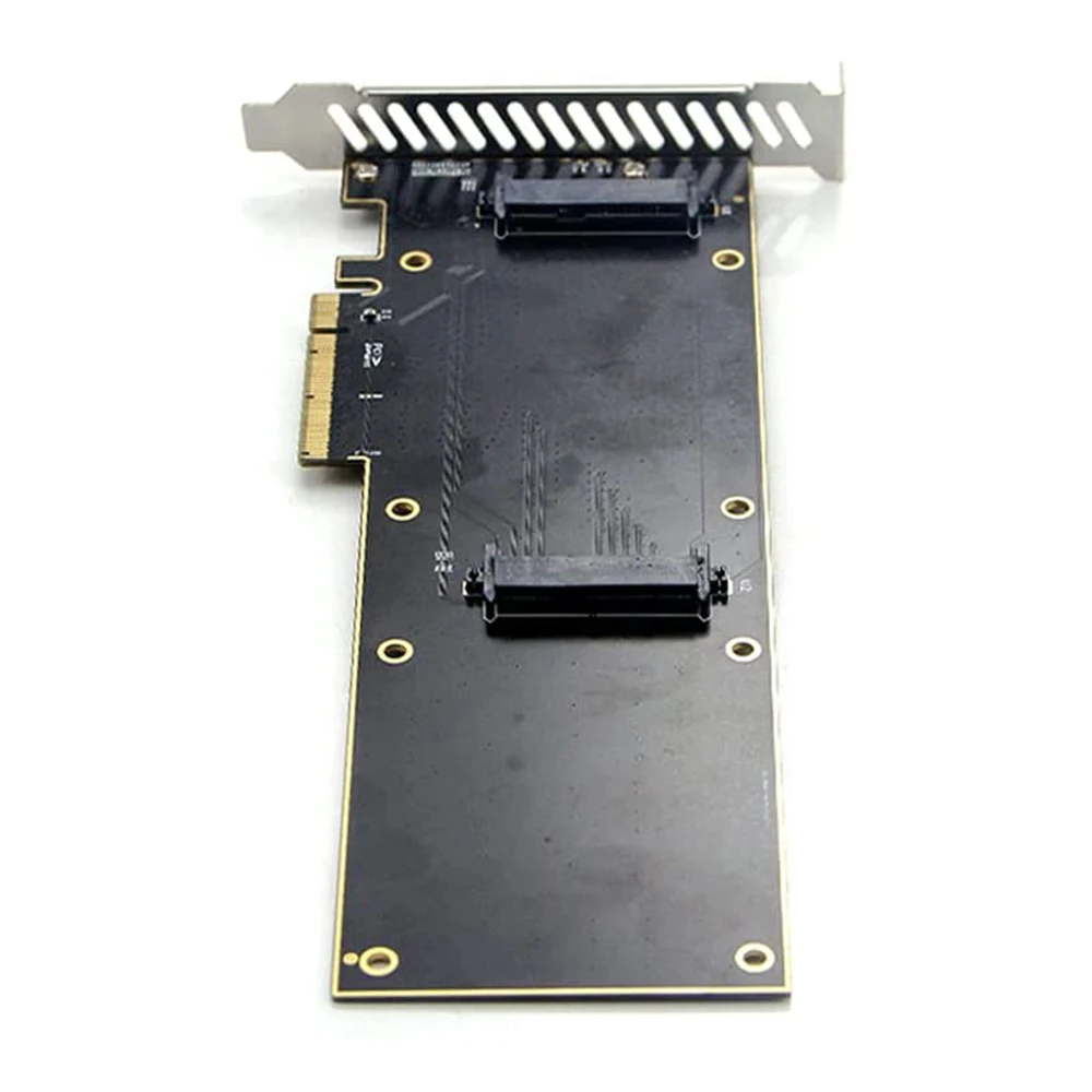 

PCI-E Riser Card U.2 To PCI-E X8 Dual Disk Adapter Card U.2 NVMe Hard Drive SSD Expansion Card For X8/X16 Motherboard Dropship