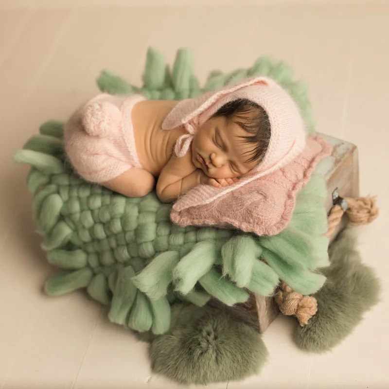 Матрас для новорожденных квадратные одеяла фотосъемки грубая шерстяная ткань