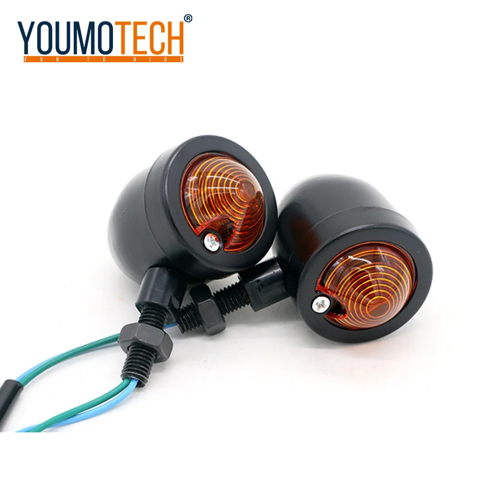 Пара мото решетка Пуля указатель поворота светильник красная лампа для кафе