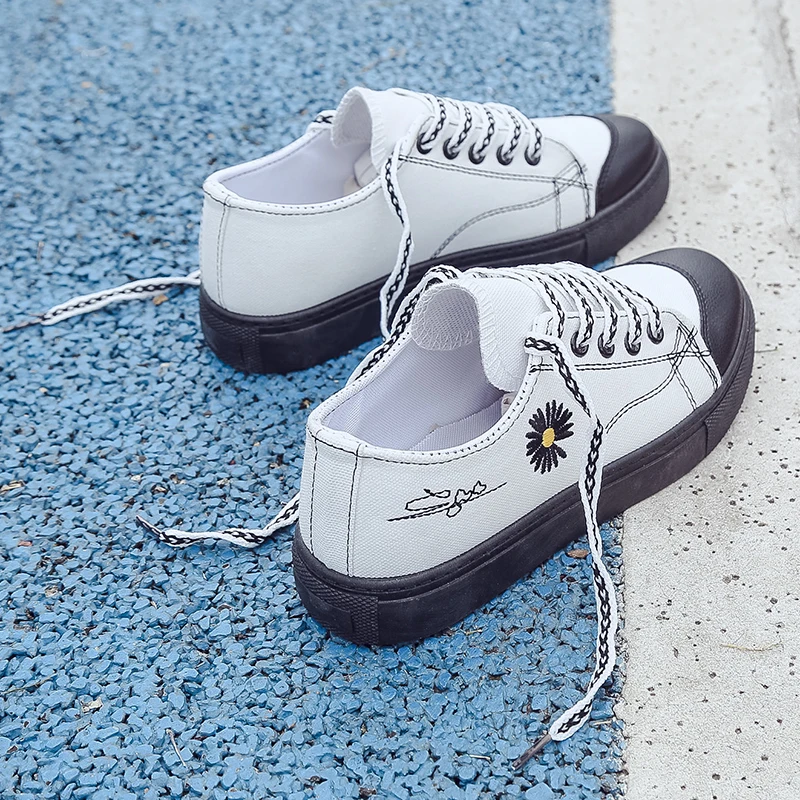 

Холщовые кроссовки для студентов, женские весенние удобные резиновые дамские повседневные кроссовки, модные женские кроссовки на плоской ...