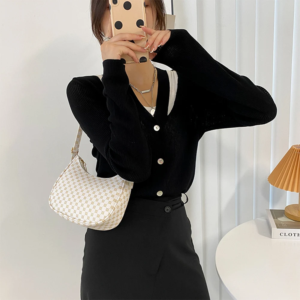 

Fashion Women Feather Lattice Pattern Printing Small Shoulder Crossbody Messenger Bag Casual PU Leather Hobos Purse Handbags