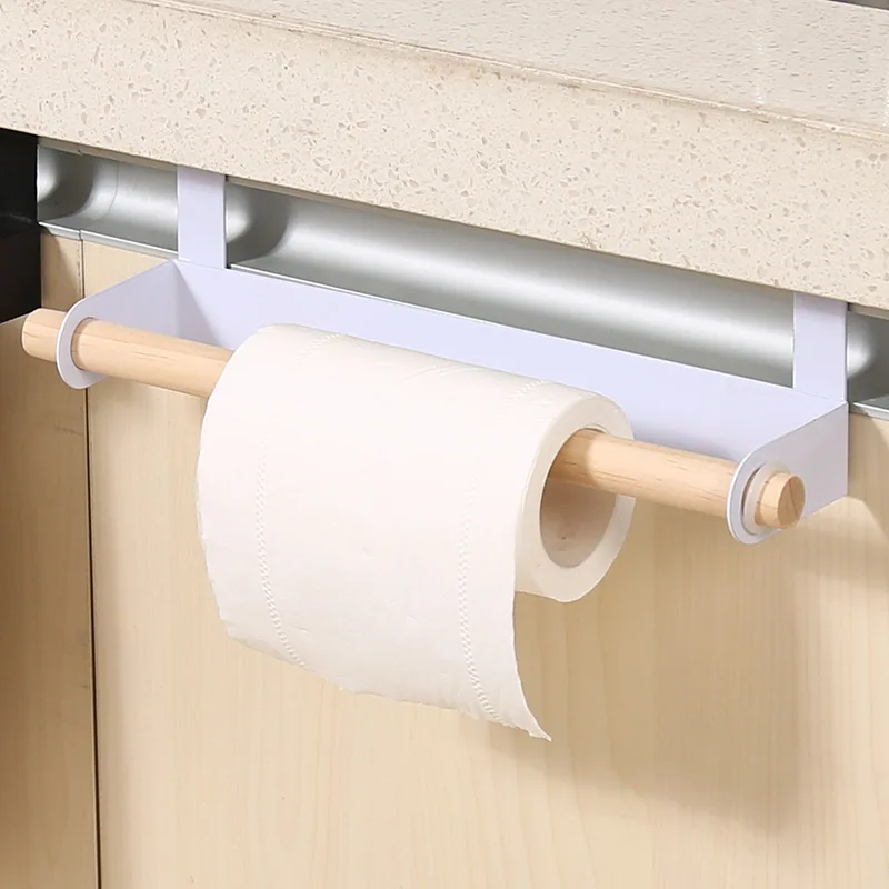 Деревянная кухонная стойка вешалок для полотенец барный шкаф цепляющаяся пленка