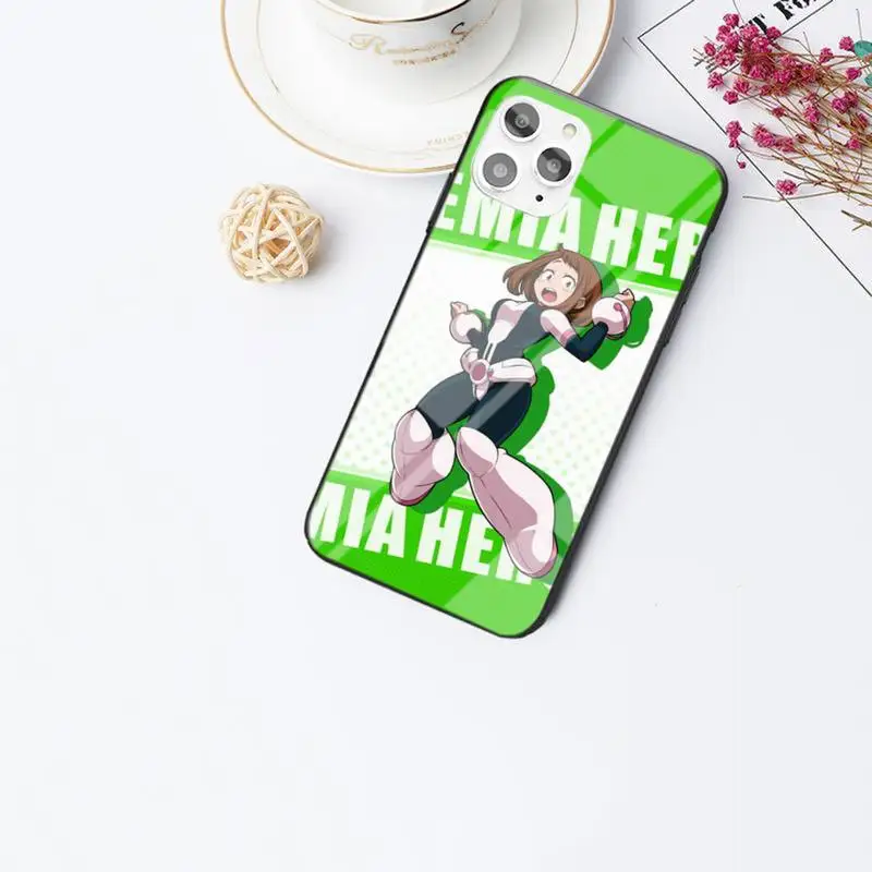 

OCHACO URARAKA My Hero Academia Phone Case For IPhone 6 6s 7 8 Plus X Xs Xr Xsmax 11 12 Pro Promax 12mini Tempered Glass