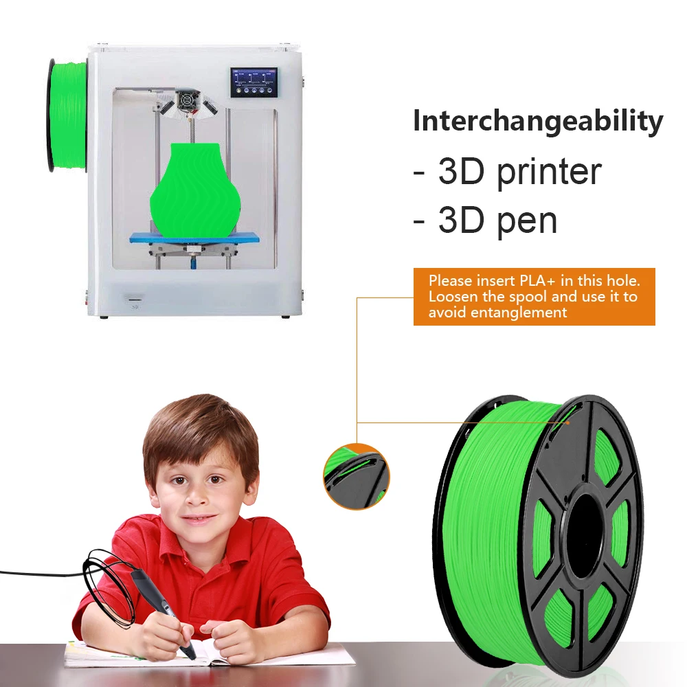 SUNLU 3D Printer PLA PLUS Filament 1.75mm 1kg With Full Color And Top Quality For Special Doodling Gifts DIY 3D Printing